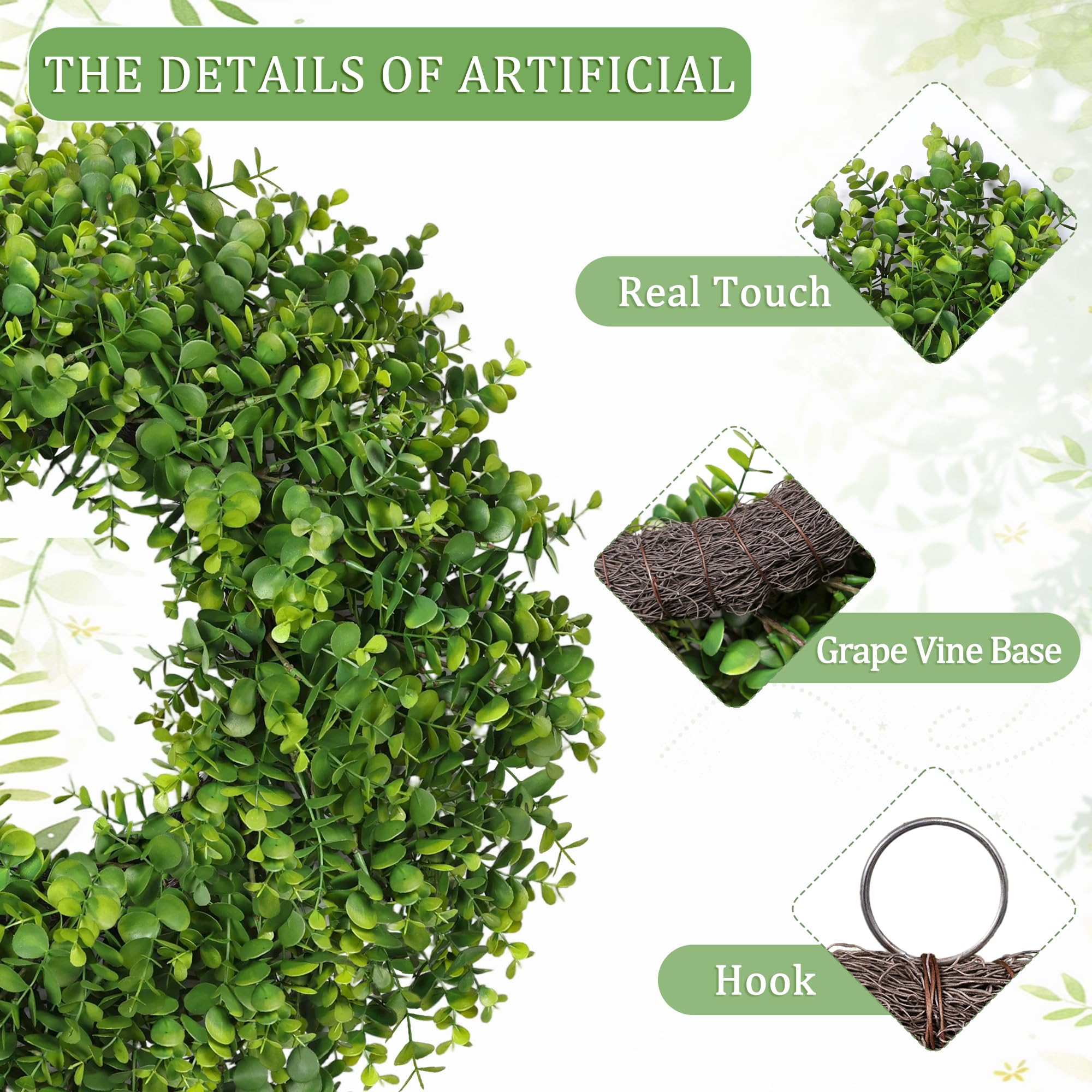 RHTRJ side profile showing wreath depth and full layered foliage benefit