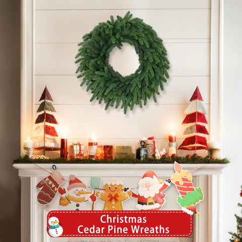 RHTRJ wreath decorated with red berries demonstrating easy holiday personalization