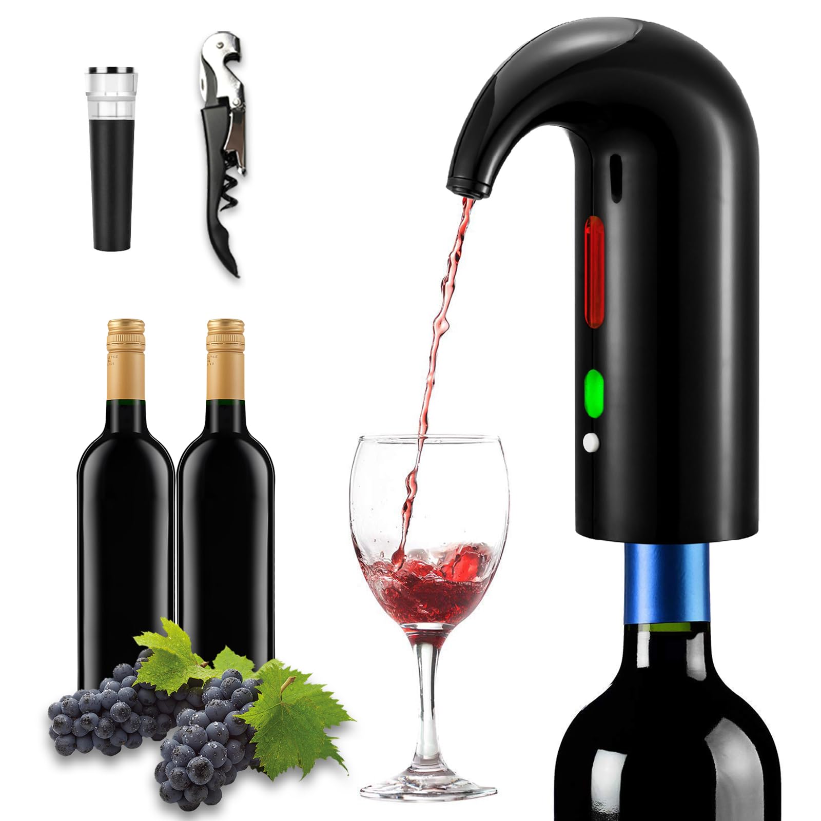 RICANK front view showing sleek aerator design and easy one-touch pour benefit