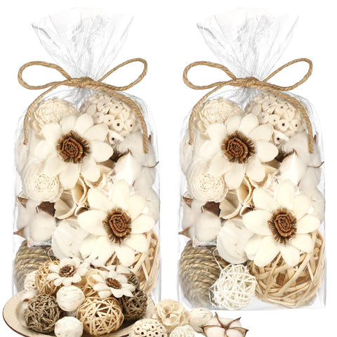 Riceshoot front packaging showing two-pack decorative potpourri balls and color palette