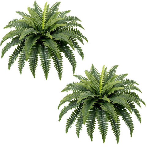 Richeerca front view of full 35-inch faux fern showing lush presence and easy decor