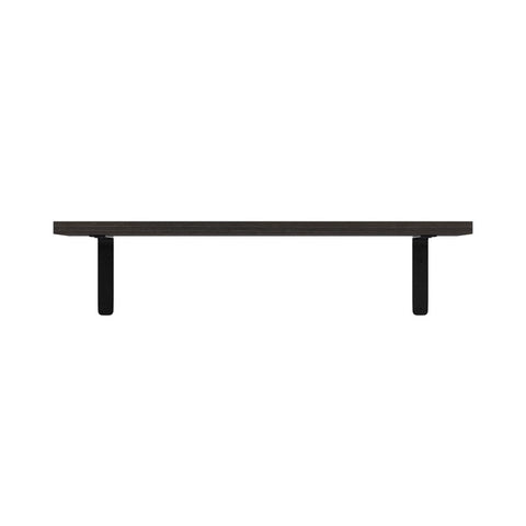 RICHER HOUSE bathroom styling with shelves holding toiletries for organized storage