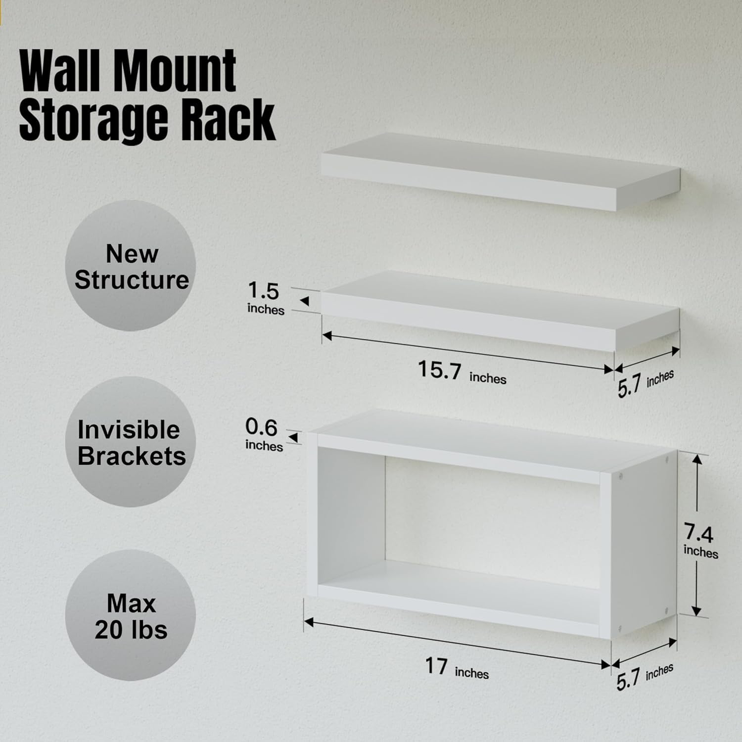 RICHER HOUSE side profile showing shelf depth and stable support benefit