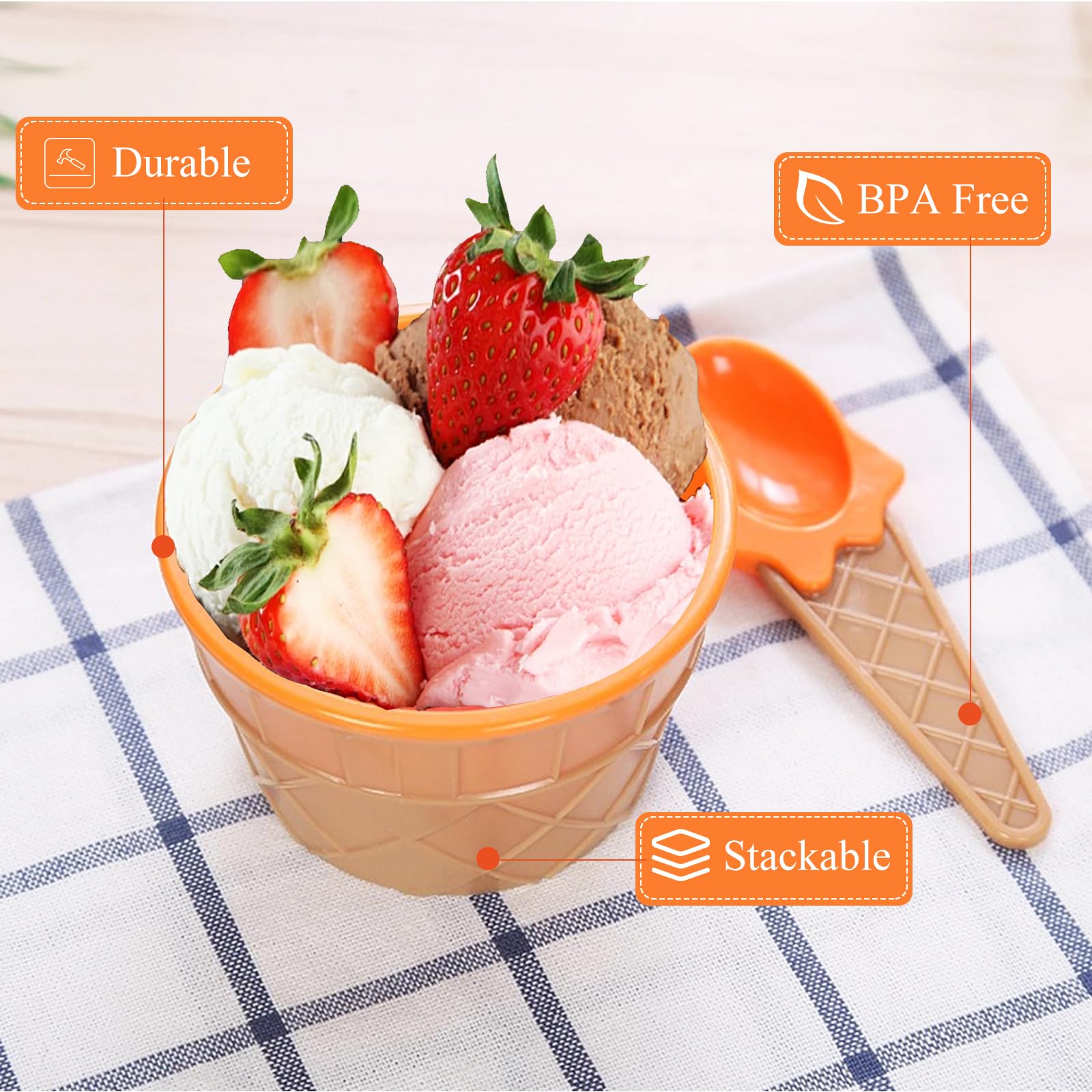 RICHSC-PAN single bowl filled with ice cream showing portion size and kid-friendly serving advantage
