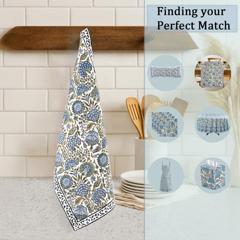 Ridhi towel styled in kitchen setting showing how it complements decor