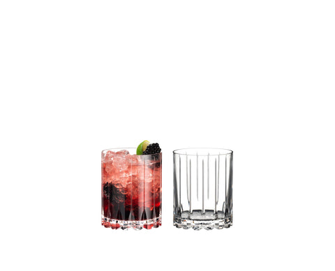 Riedel Double Rocks crystal clarity showcasing contents and visual appeal for presentation
