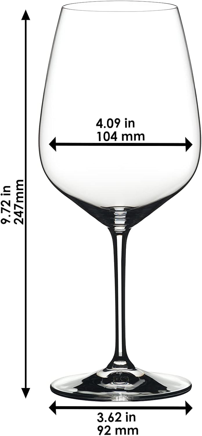 Riedel Heart to Heart glass in hand showing comfortable stem and scale