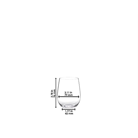 Riedel O Wine Tumbler on table serving Chardonnay demonstrating stable, stylish use