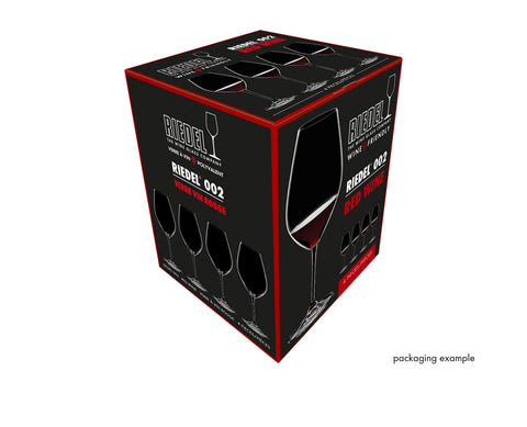Riedel glass held in hand showing scale and comfortable capacity