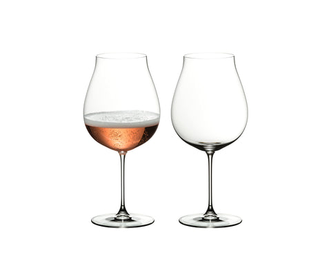 Riedel Veritas front view of two glasses showing elegant silhouette and balance