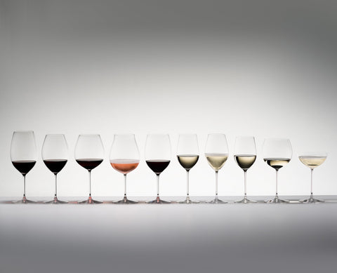 Riedel Veritas pouring Pinot Noir into glass to reveal color and aeration benefit