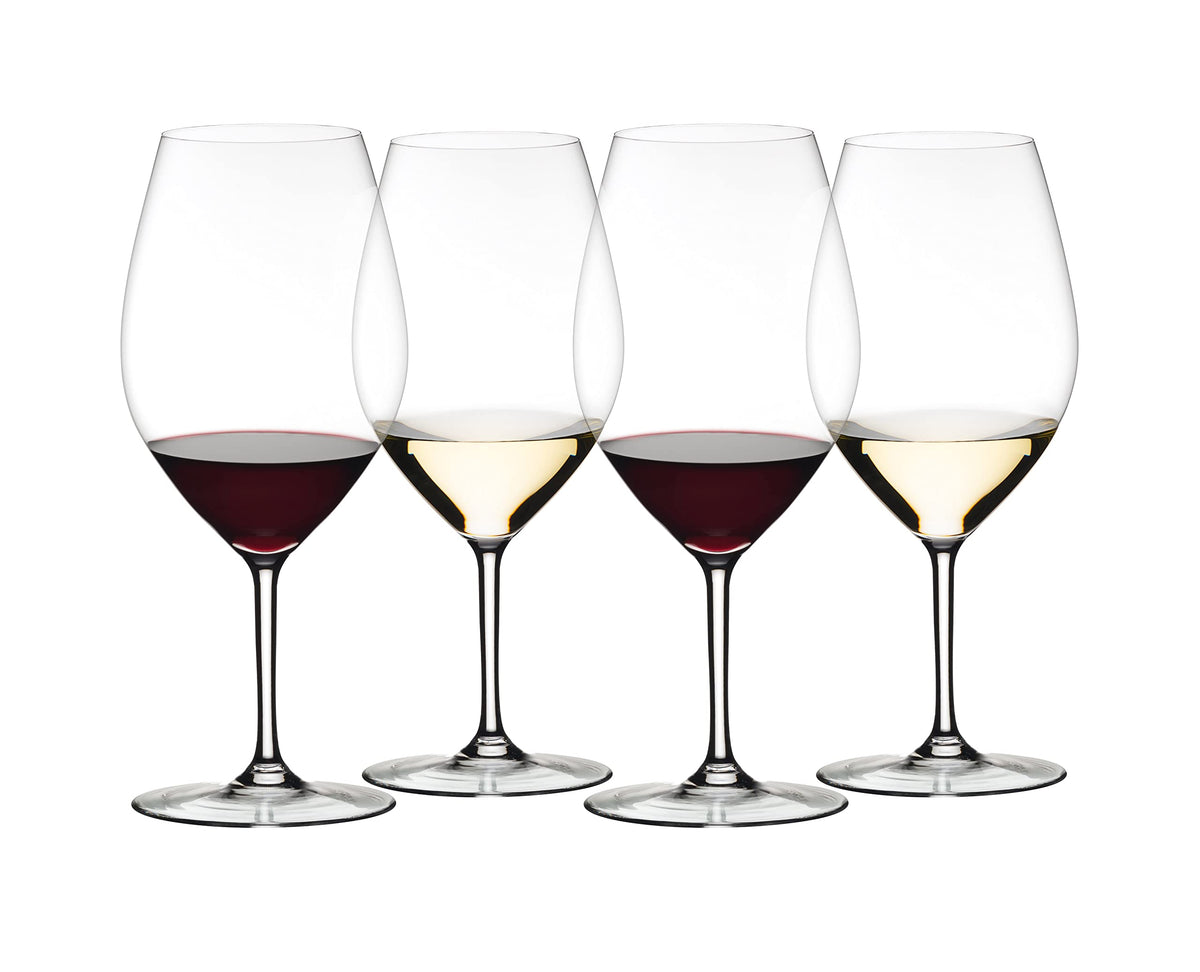 Riedel Wine Friendly XL front packaging showing set of four and capacity