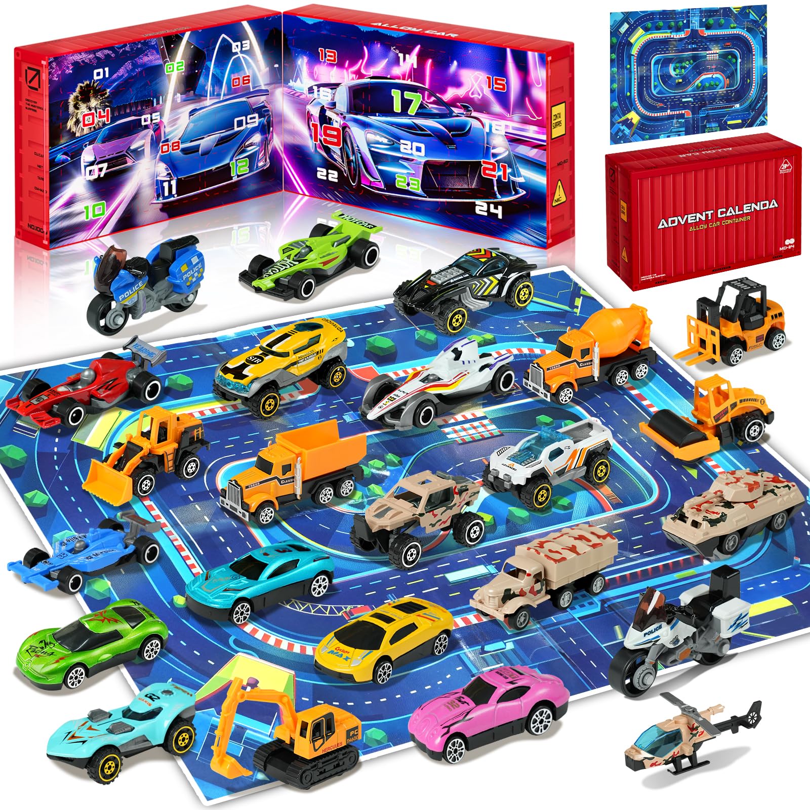 rifamee storage container packed with cars, keeping toys tidy and travel-ready