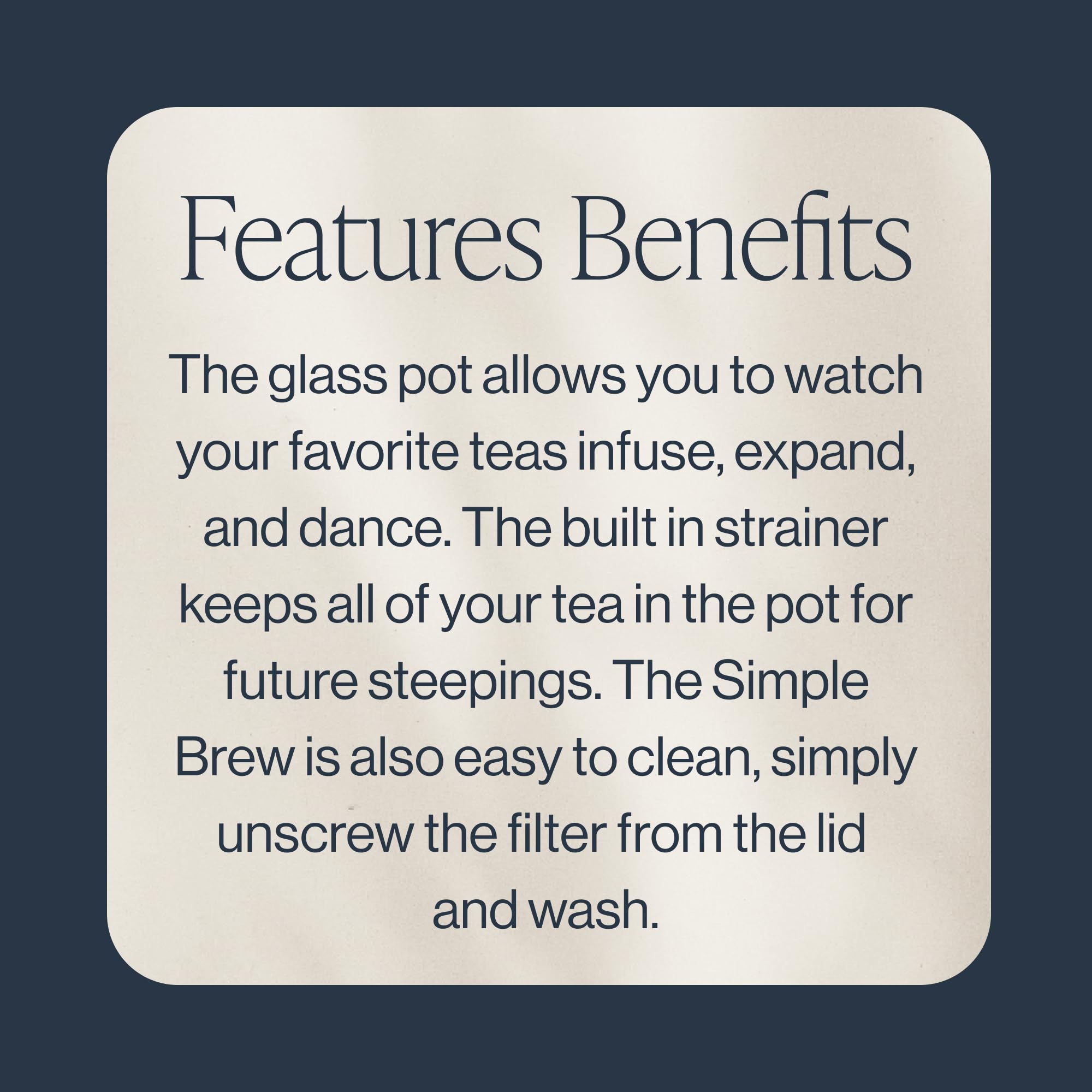 Rishi Tea Simple Brew detachable stainless-steel filter close-up, effortless straining