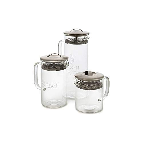 Rishi Tea Simple Brew beside a mug to show 400ml scale, perfect single-serve size