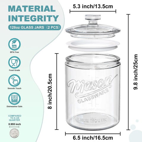 Ritayedet jar beside a 5 lb bag to show true gallon capacity and scale