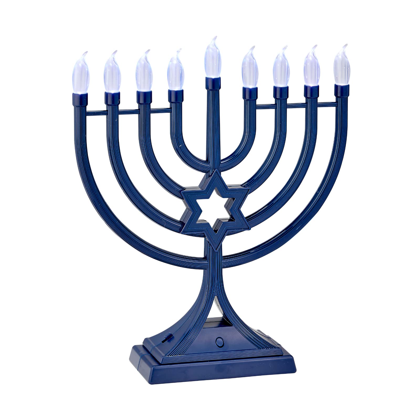 Rite Lite close-up of large cool-touch LED bulbs and Star of David detail highlighting safe bright illumination