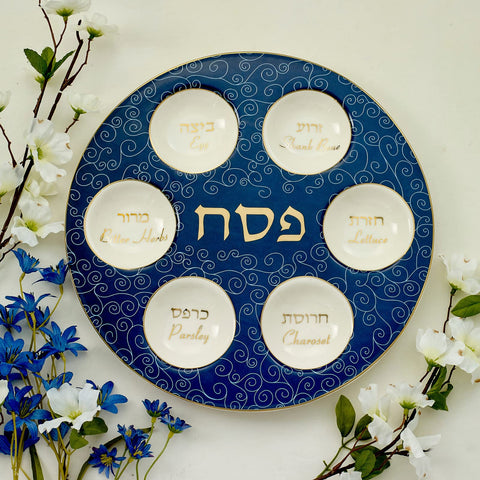 Rite Lite close-up of three matzah pockets and gold accents showing organized, easy access during Seder