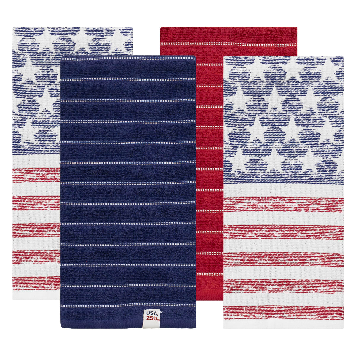 Ritz front packaging showing 250th anniversary towel set and patriotic design benefits