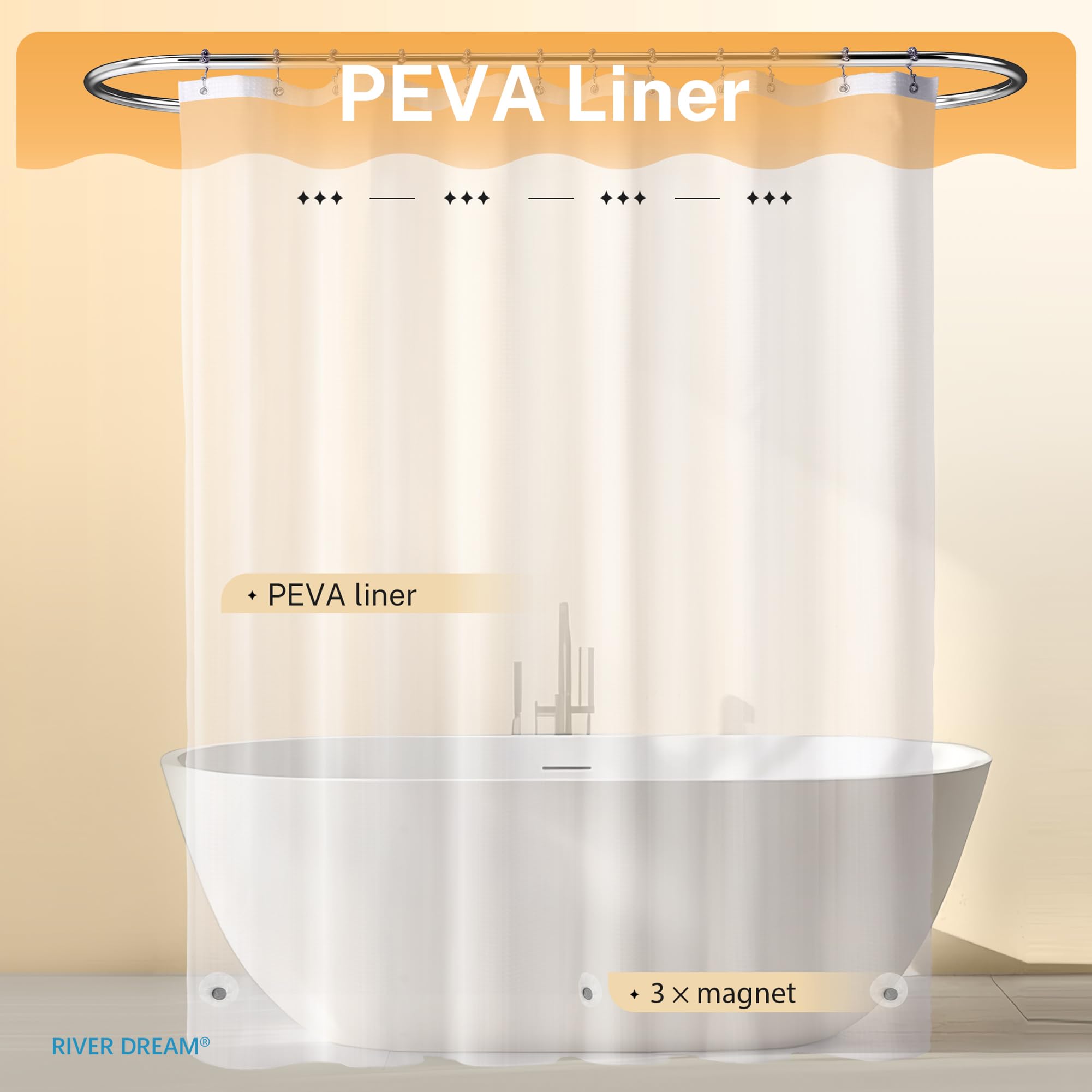 River Dream clear liner detail showing waterproof protection and convenience