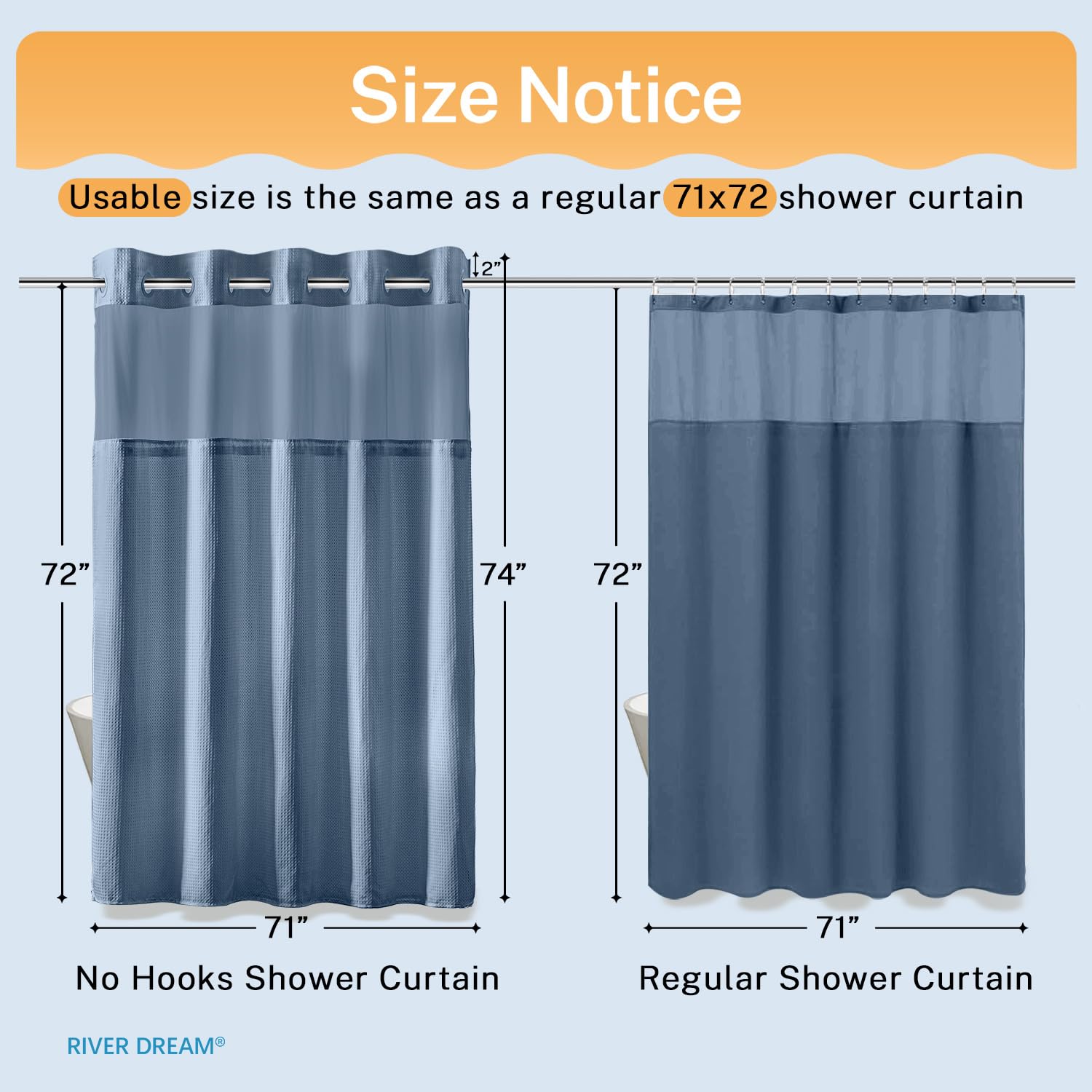 River Dream curtain hanging without hooks for simple installation benefit