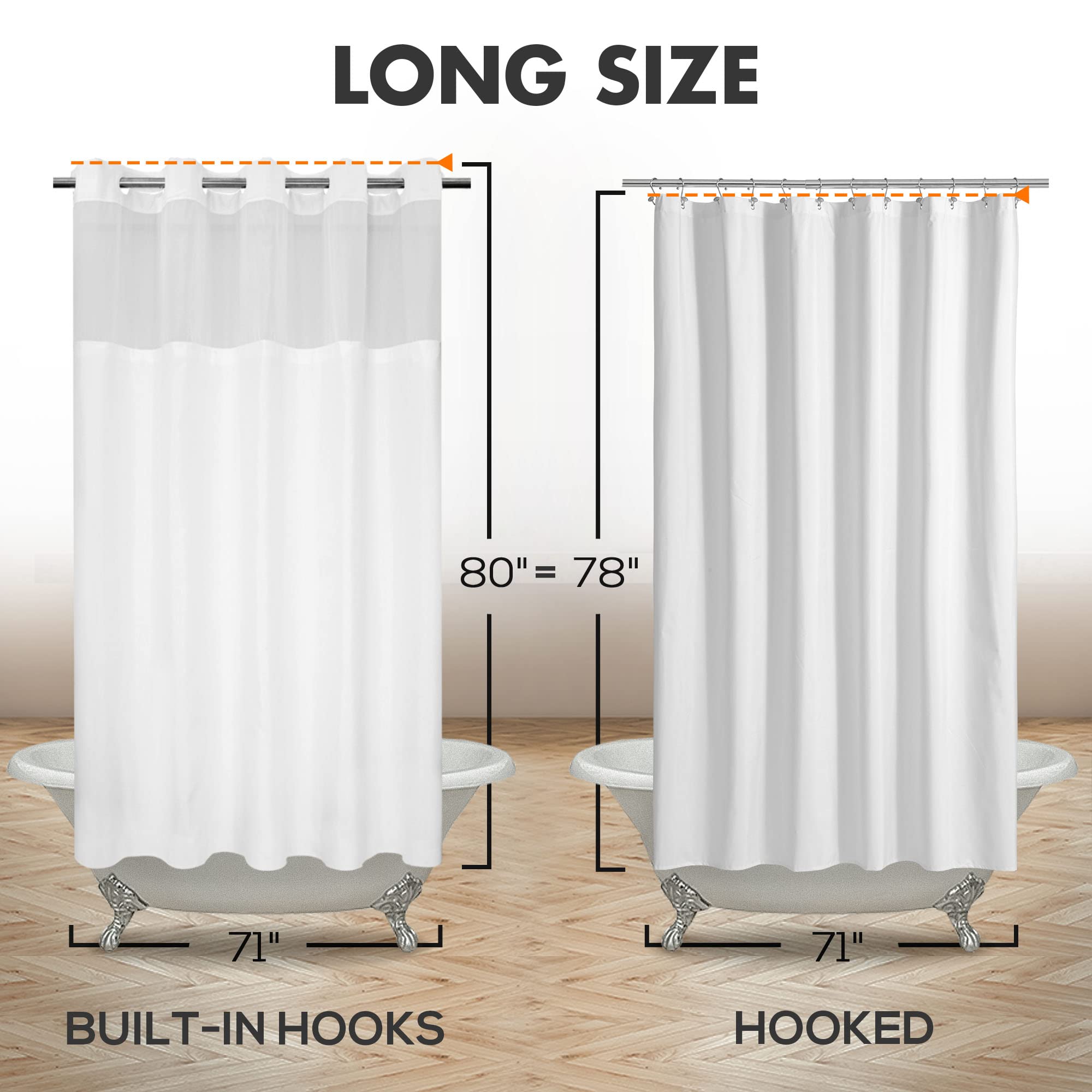River Dream size scale with measurement illustrating long 80-inch coverage benefit