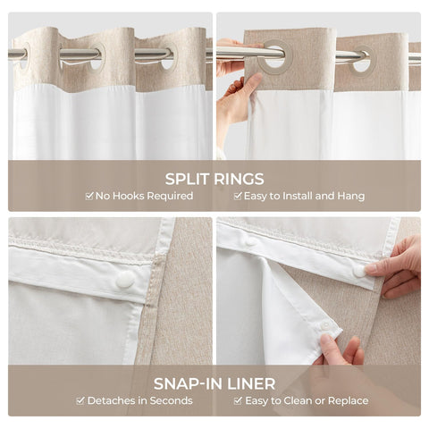 River Dream snap-on liner attachment showing easy removal and cleaning benefit