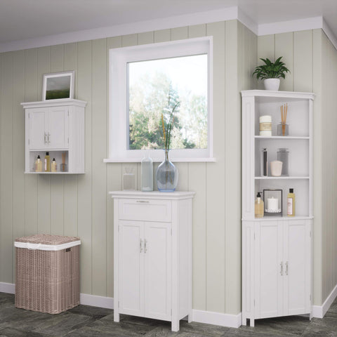 RiverRidge cabinet in styled bathroom showcasing how it elevates small spaces