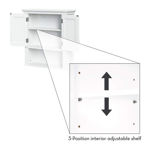 RiverRidge cabinet beside folded towels showing scale and storage capacity