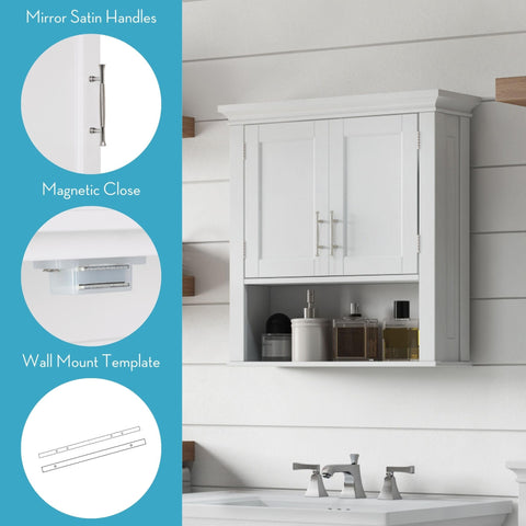 RiverRidge side profile wall-mounted cabinet showing shallow depth to save space
