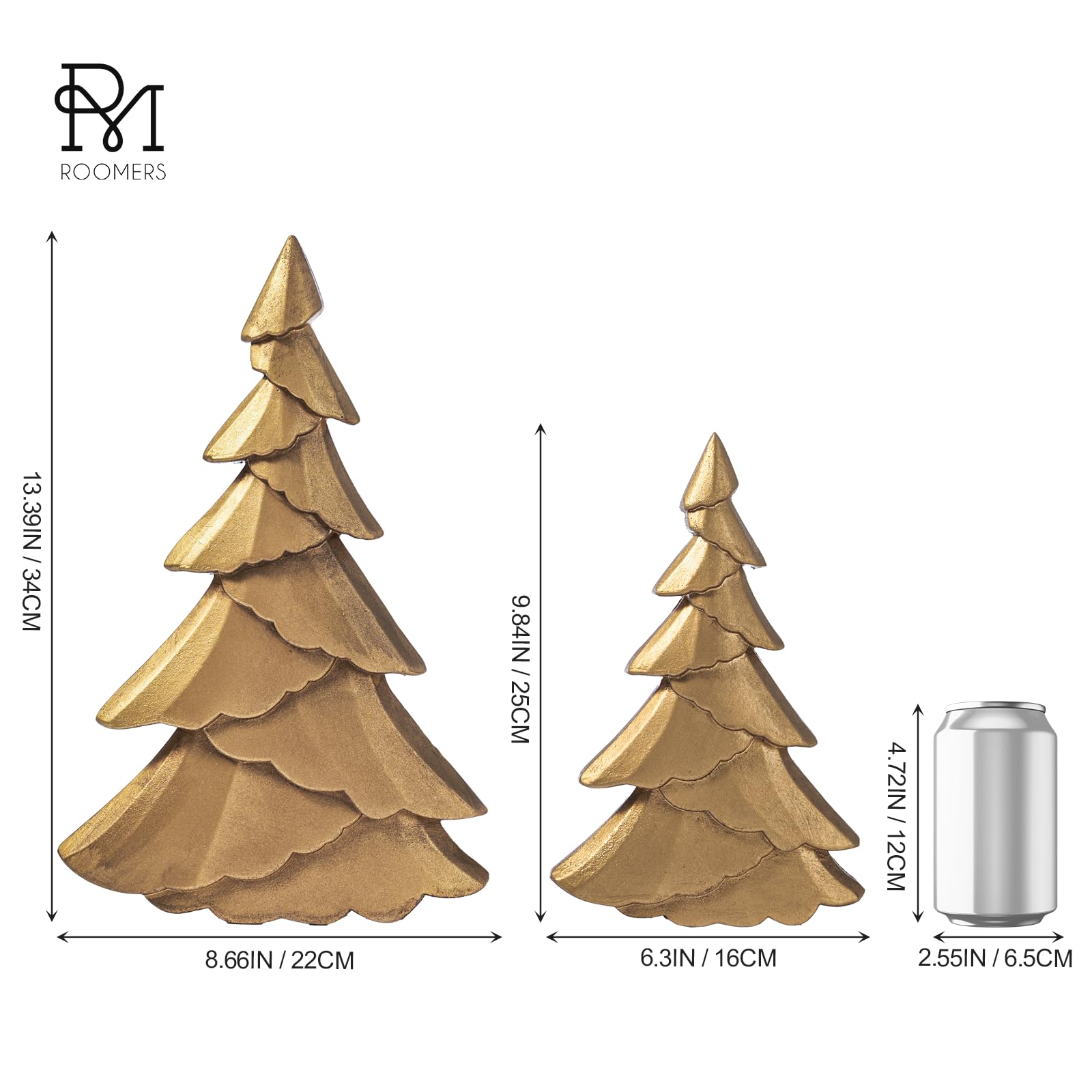 RM ROOMERS trees styled on mantel adding cozy holiday ambience