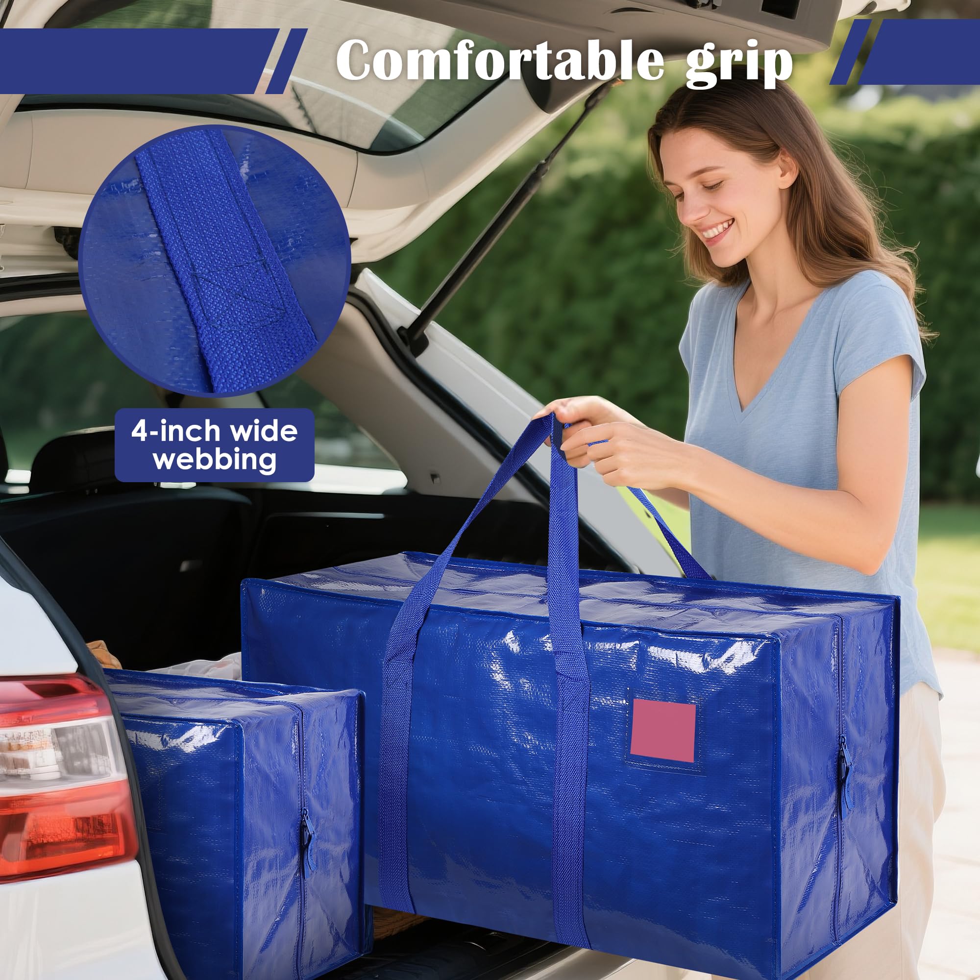 RMOHRO packed bags in car trunk showing secure transport and stacking advantage