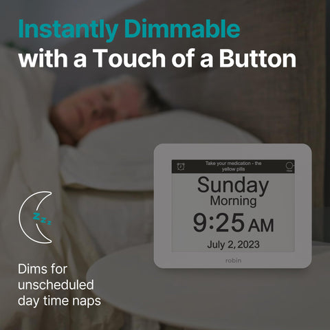 Robin speaking function with voice bubble indicating audible reminders