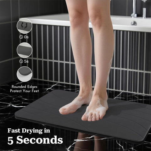 Robinuspc mat in use at shower entry providing stable, dry footing