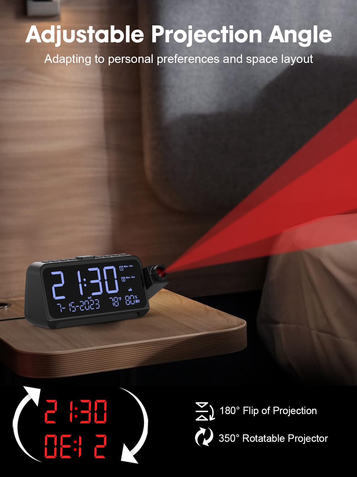 ROCAM temperature and humidity readout helping monitor room comfort