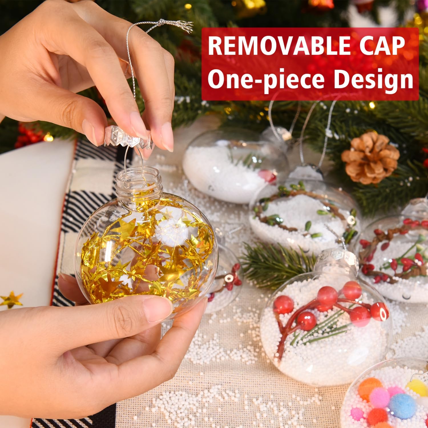 Rocinha ornament hanging on Christmas tree demonstrating lightweight, shatterproof benefit
