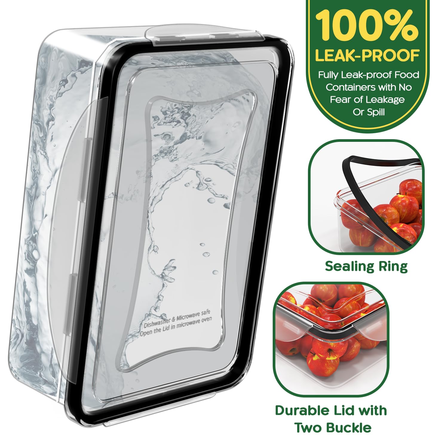RockBerry array of different container sizes displaying portion variety for meal prep convenience