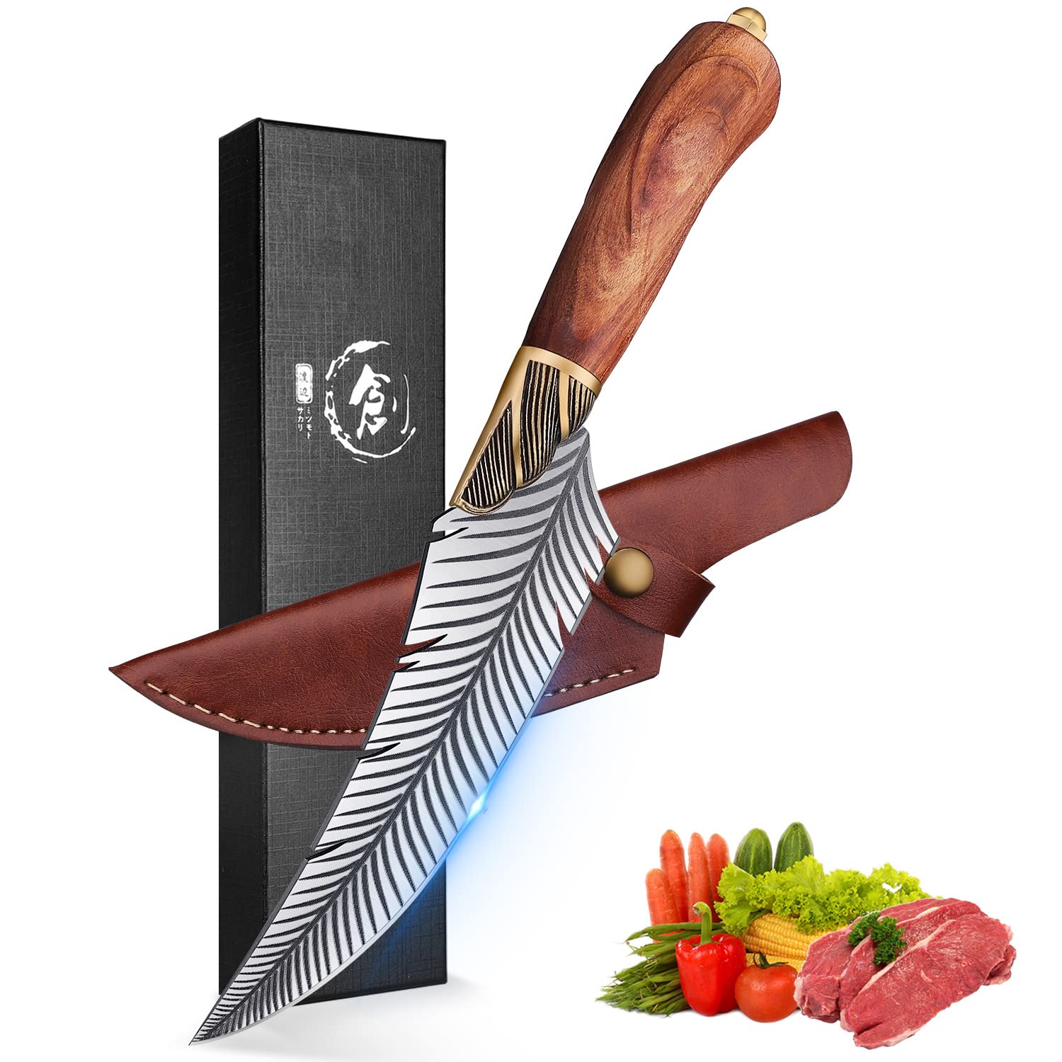 ROCOCO front view showing feather viking knife and edge for precise cuts