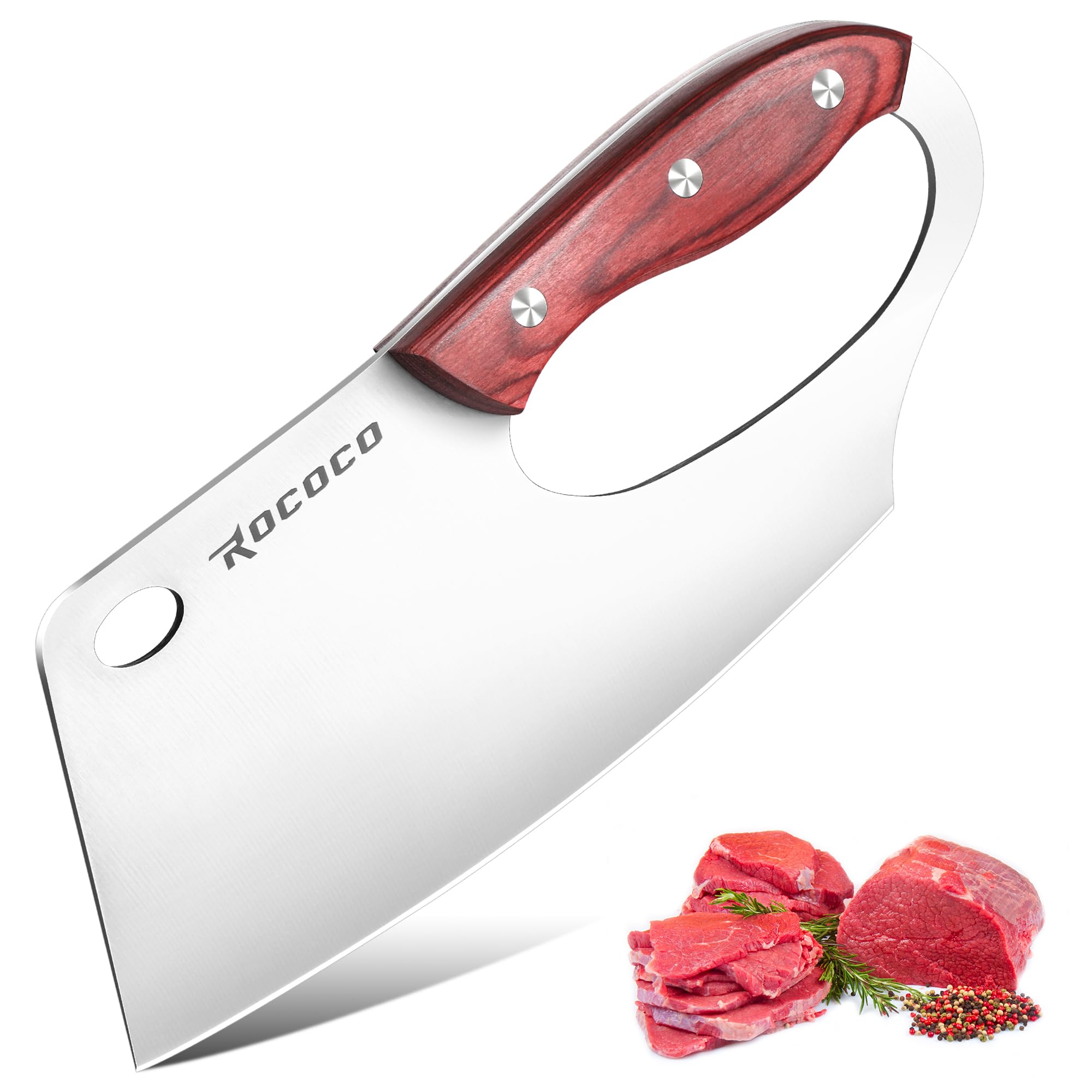 ROCOCO front view of cleaver showing full profile and balance benefit