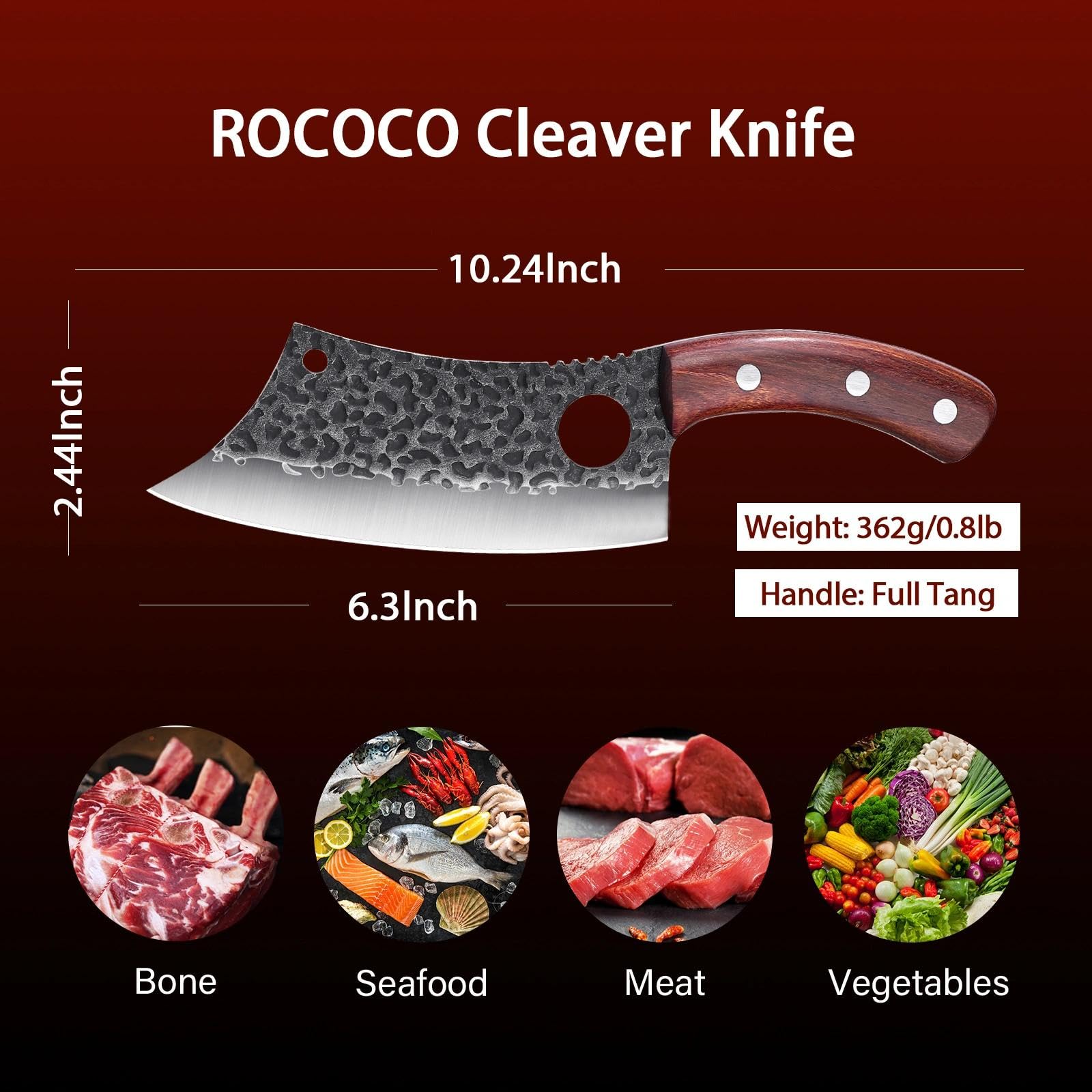 ROCOCO leather sheath rolled up for safe transport and easy outdoor use at BBQs or camps