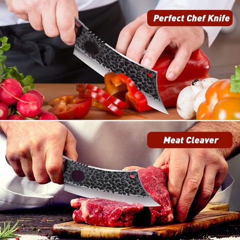 ROCOCO sourwood handle with triple rivets providing ergonomic grip and long-lasting durability