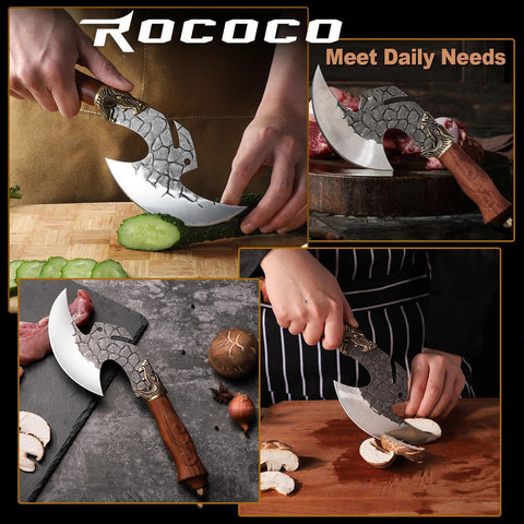ROCOCO walnut handle detail displaying carved grip and comfortable control
