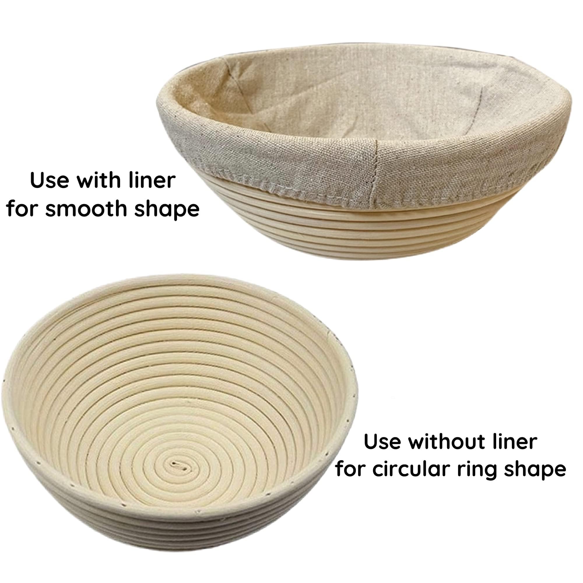 RoEsha linen liner detail showing fabric texture and reduced dough sticking