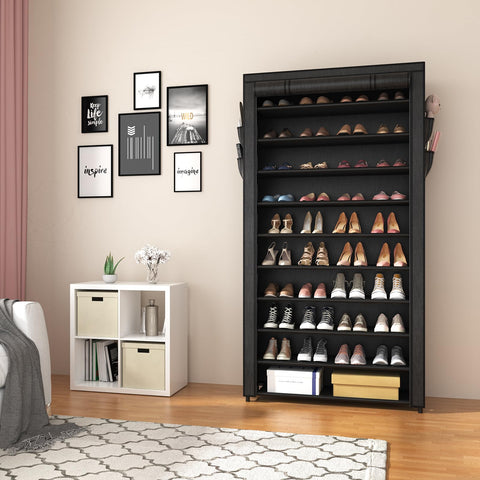 ROJASOP in entryway with shoes organized showing tidy practical styling