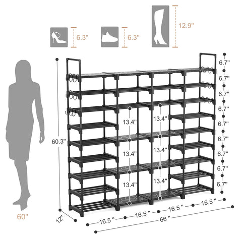 ROJASOP removable hooks on side highlighted with hanging bag for added organization benefit