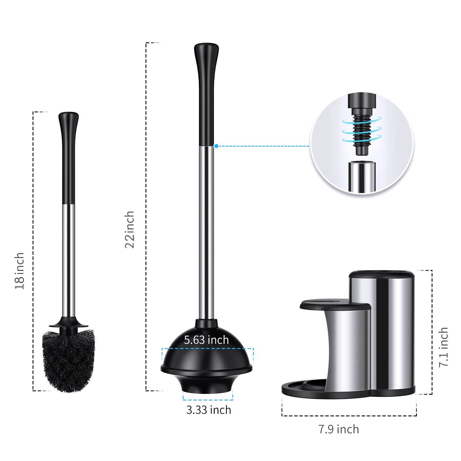 Roleader HAMITOR set staged in a modern bathroom to complement decor and tidy space