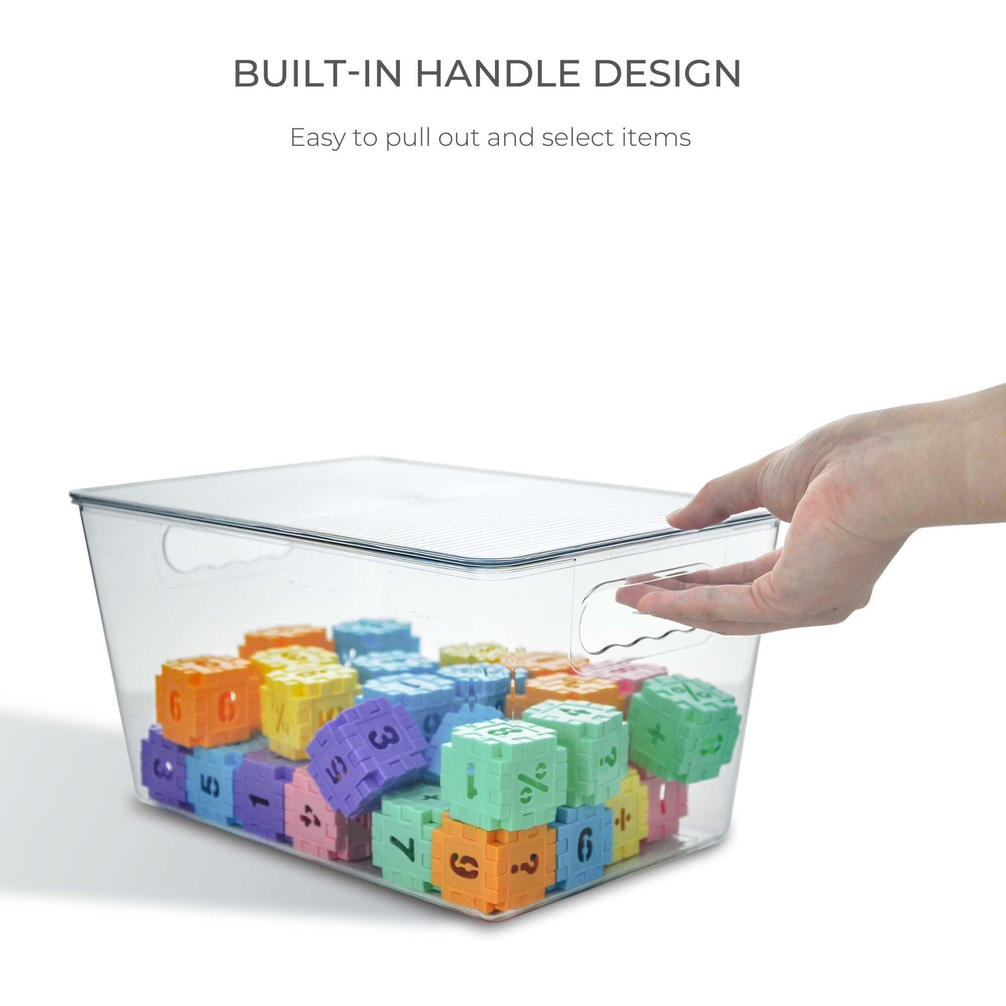 Rolheit size comparison with toys illustrating compact, space-saving benefit