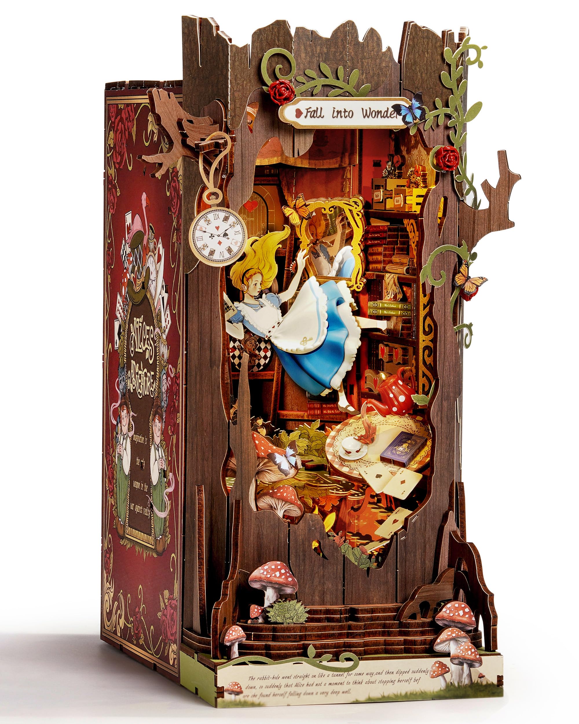 Rolife Fall into Wonder front view showing fairy tale book nook and charm