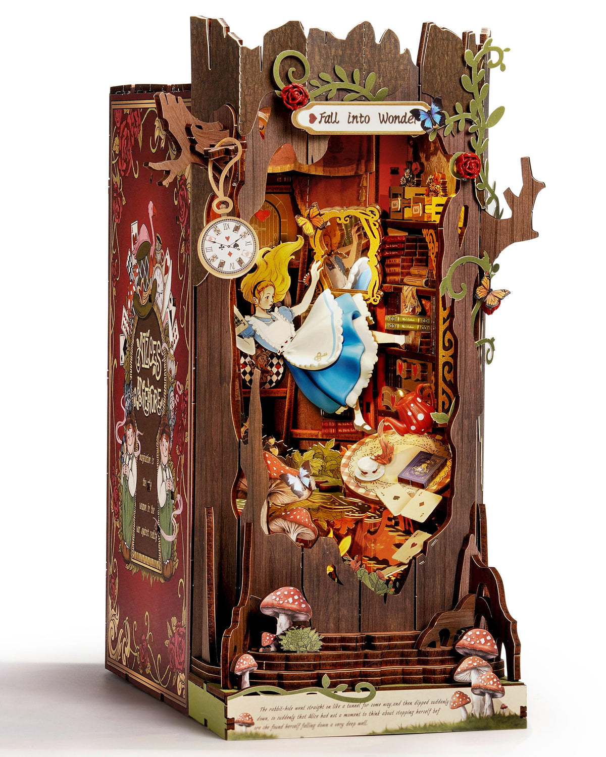 Rolife Fall into Wonder front view showing fairy tale book nook and charm
