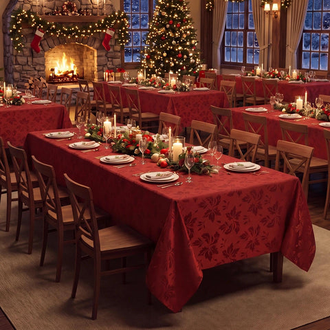 Romanstile styled Christmas table setting showing festive appeal and ease